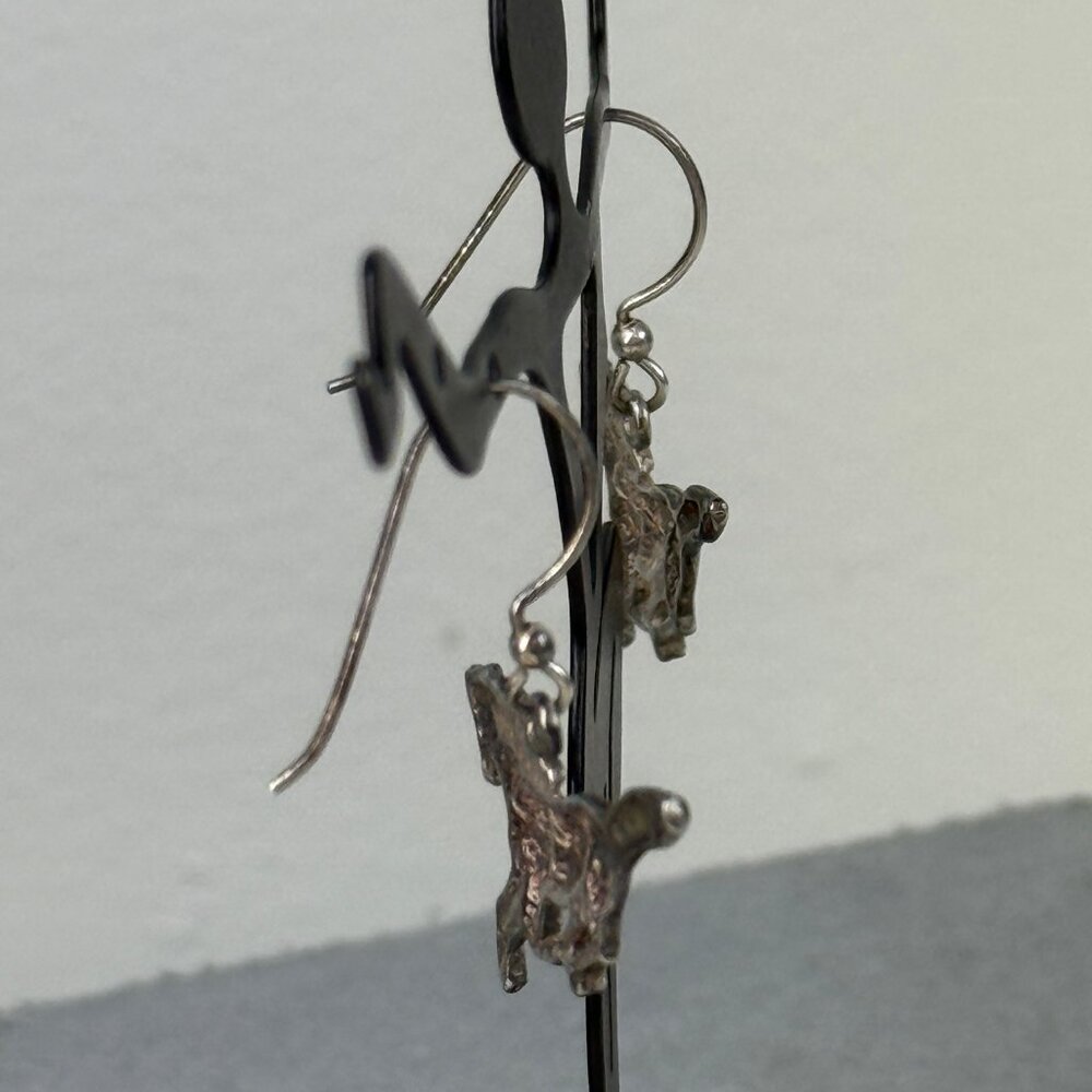 Sterling Silver Running Horse Dangle & Drop Earrings - Picture 7 of 7